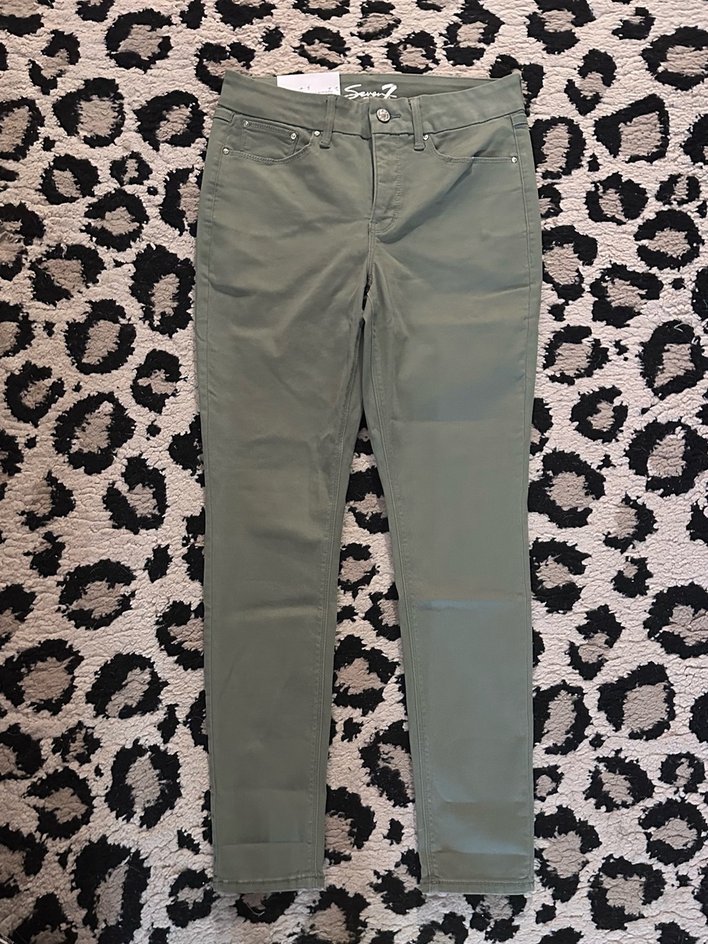 Seven7 Olive Skinny Fit Women's Jeans